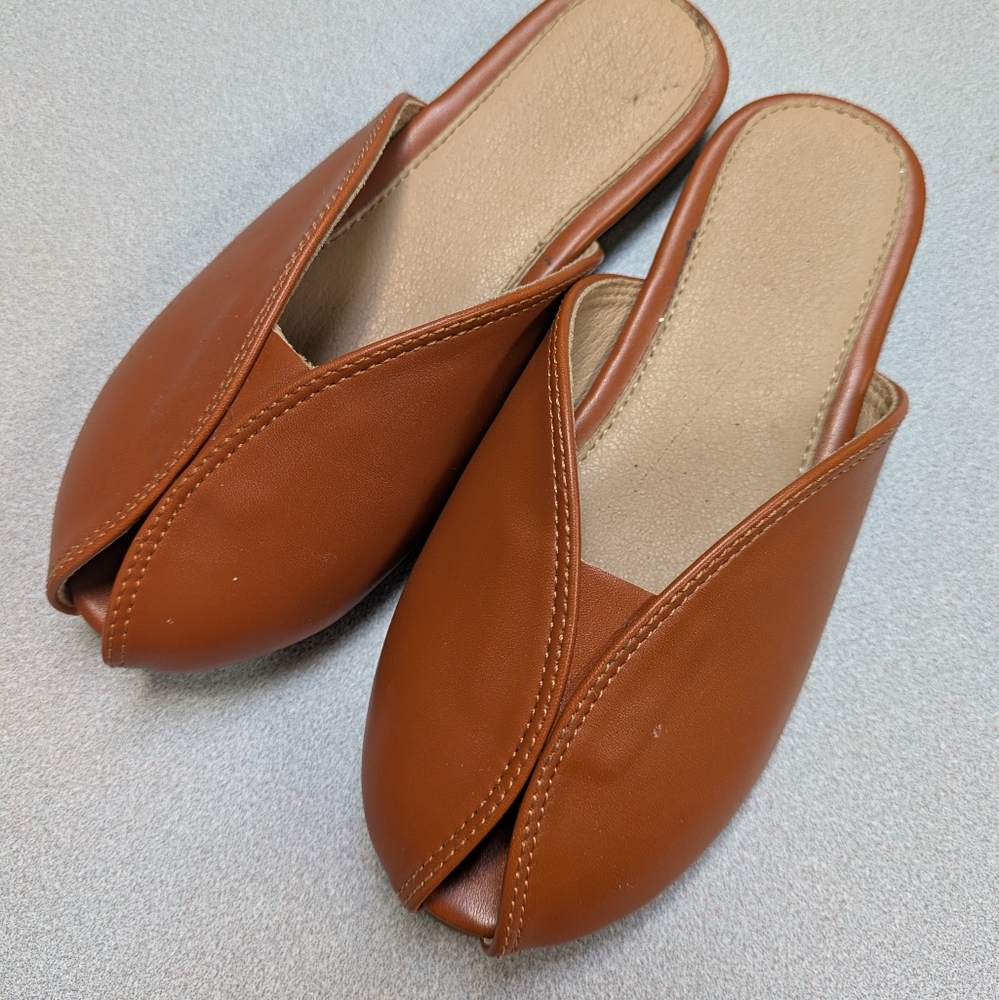 Elegant Brown Girls Slip-On Shoes